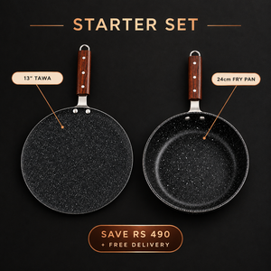 Tawaana Starter Set includes 13 inch tawa and 24cm fry pan