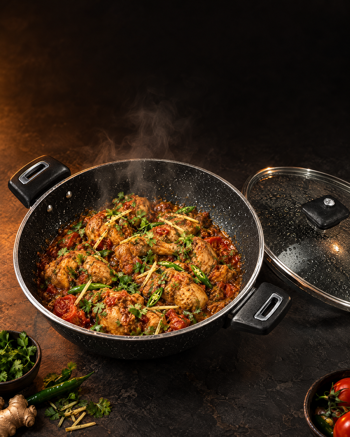Chicken karahi in Tawaana karahi
