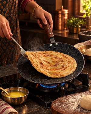 Paratha on Tawaana tawa