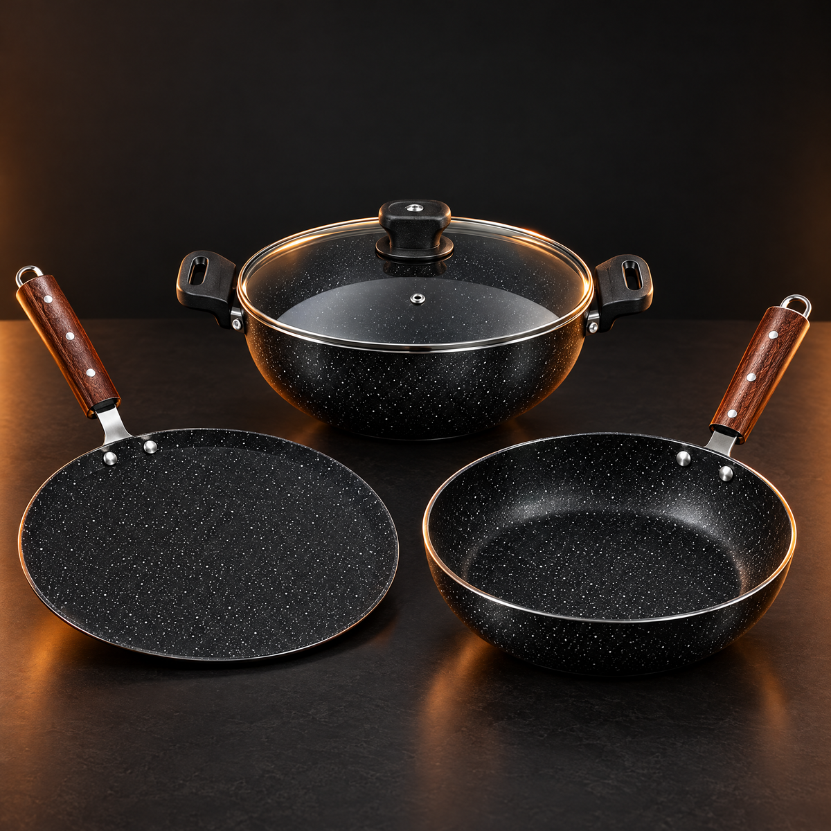 Tawaana complete set tawa fry pan karahi